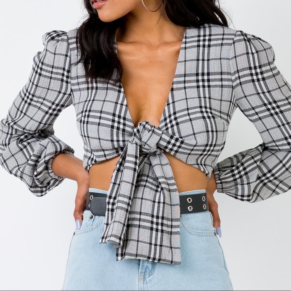 Cleo Tie Crop Charcoal